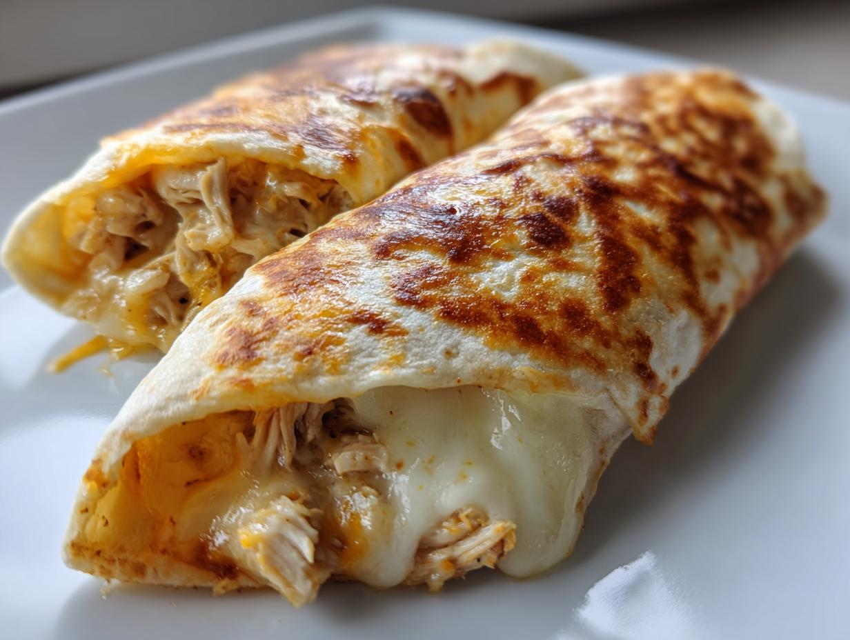 22-Minute Cheesy Garlic Chicken Wraps You’ll Obsess Over