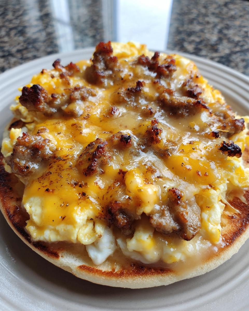 English Muffin Breakfast Pizza - detail 3