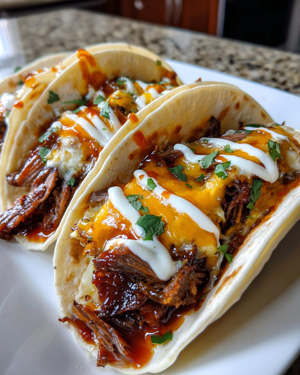 Garlic Butter Honey BBQ Beef Tacos - detail 1