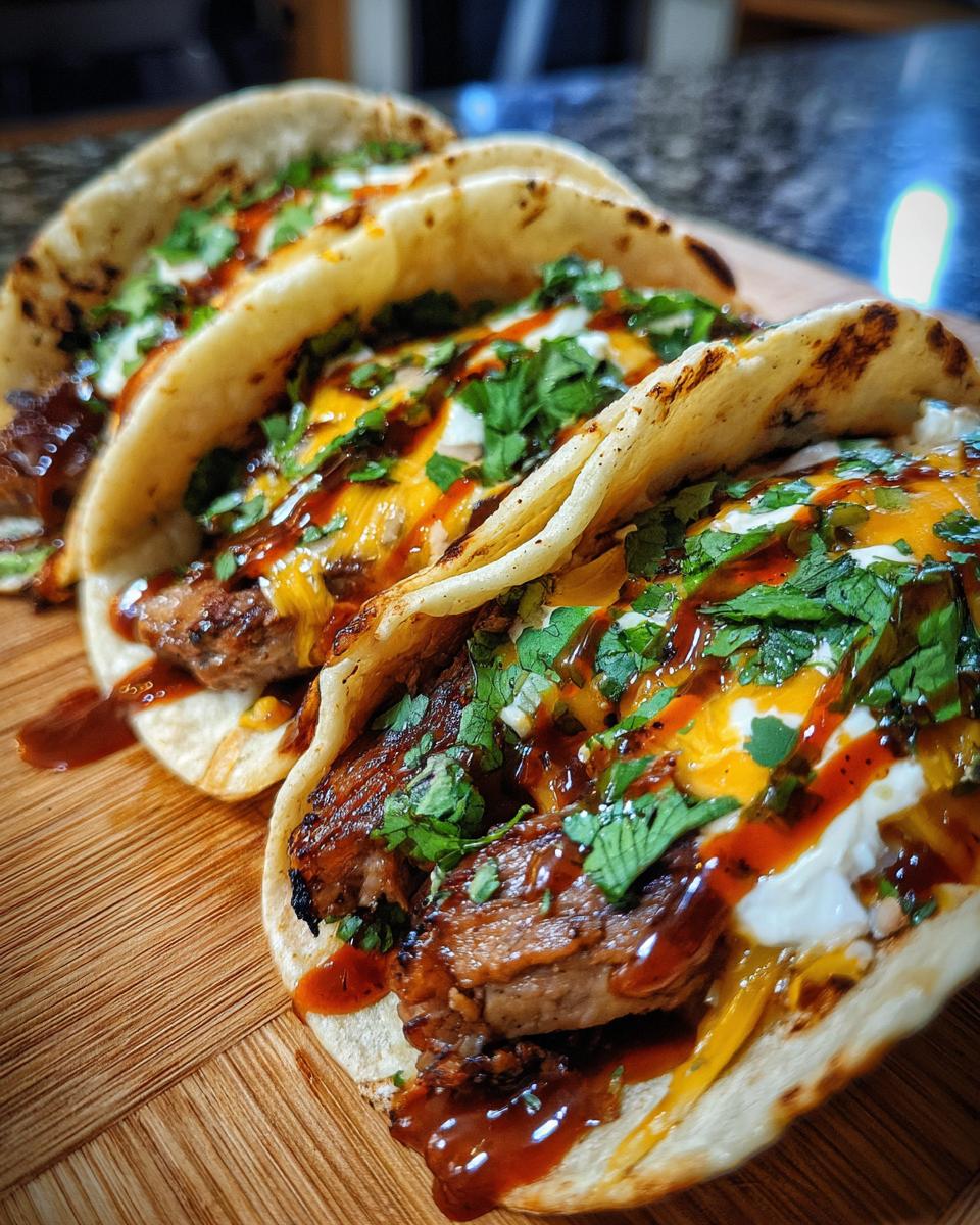 Garlic Butter Honey BBQ Beef Tacos - detail 4