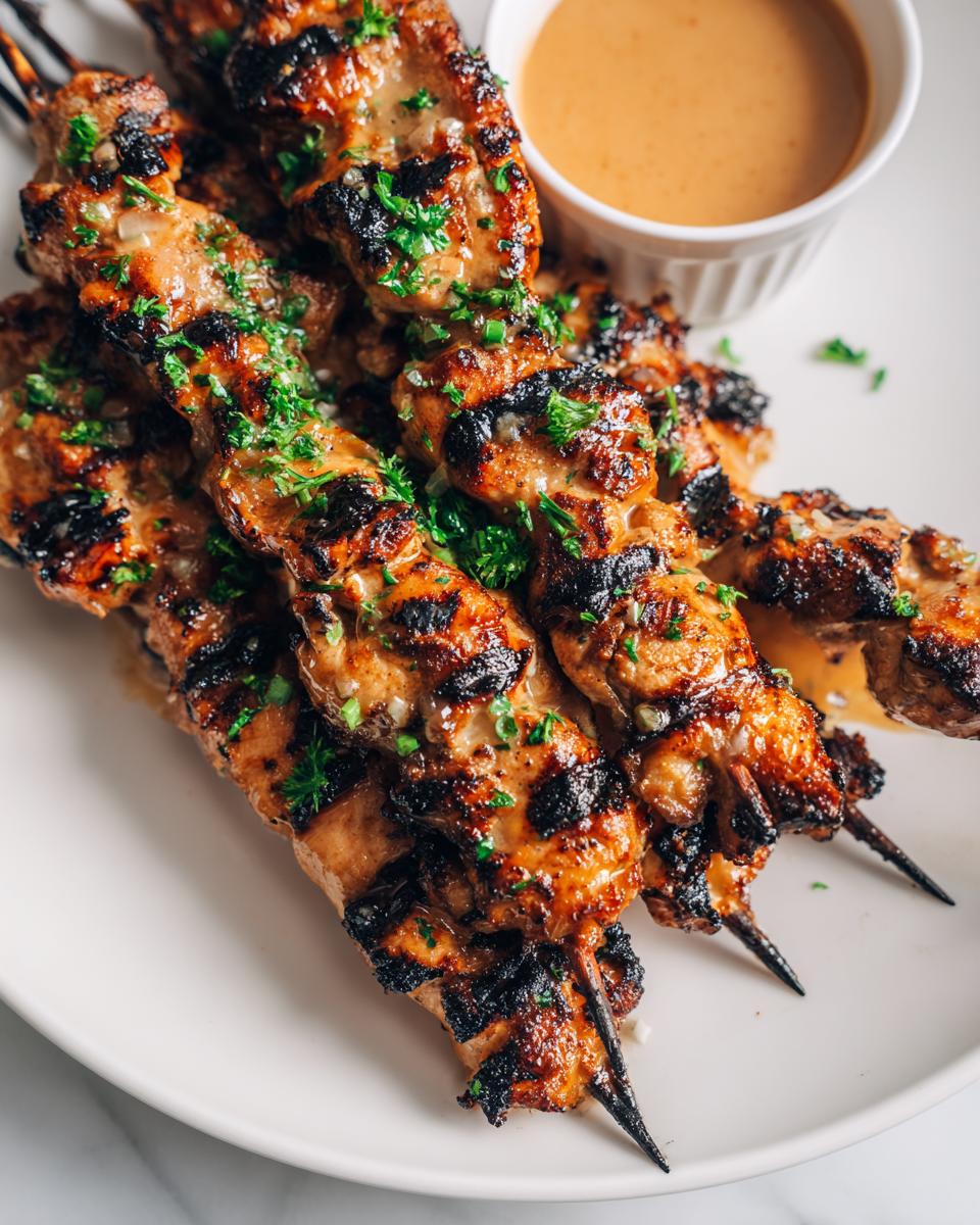 Grilled Thai Coconut Chicken Skewers - detail 2