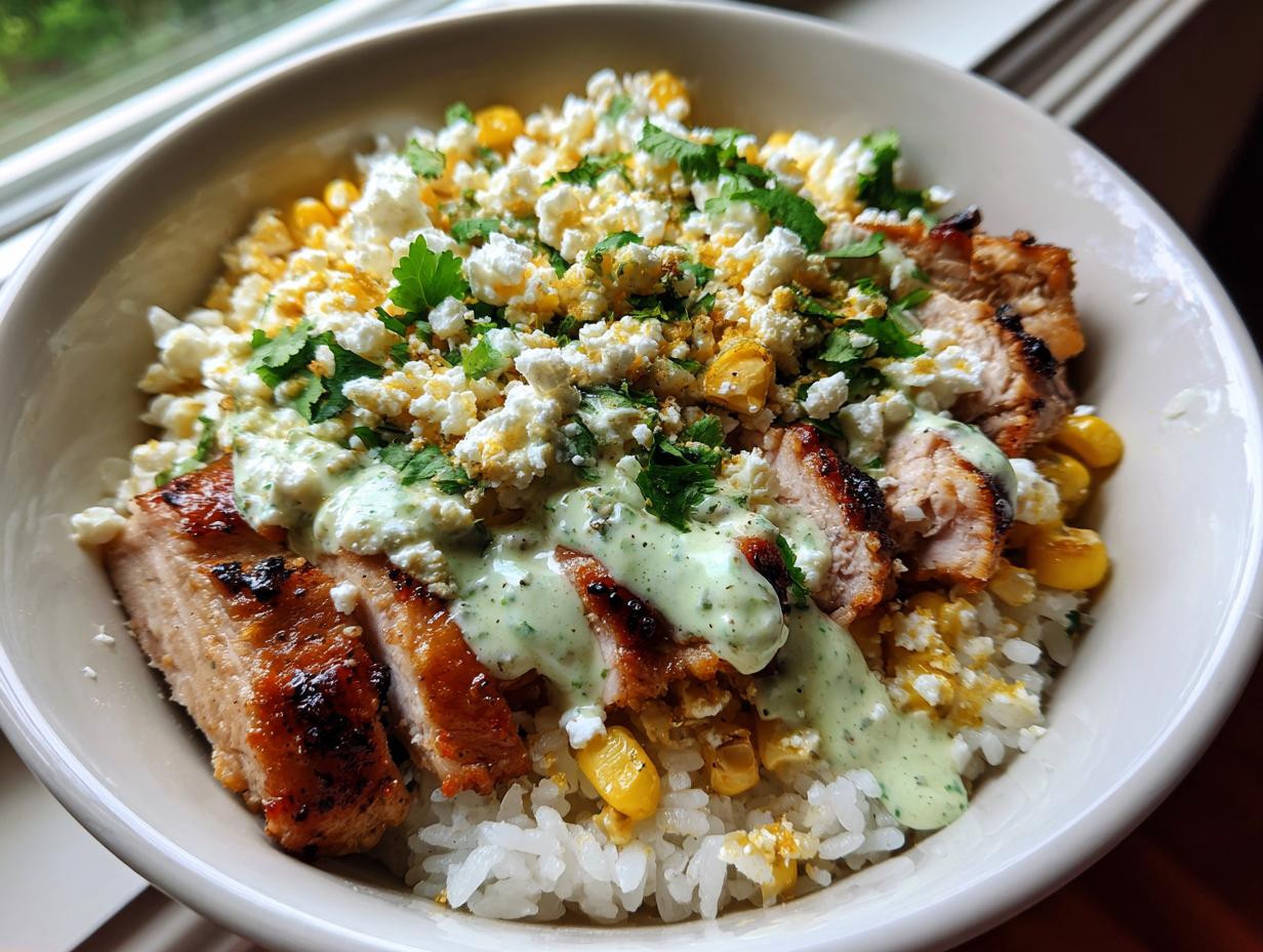 Irresistible Street Corn Chicken Rice Bowl in 30 Minutes