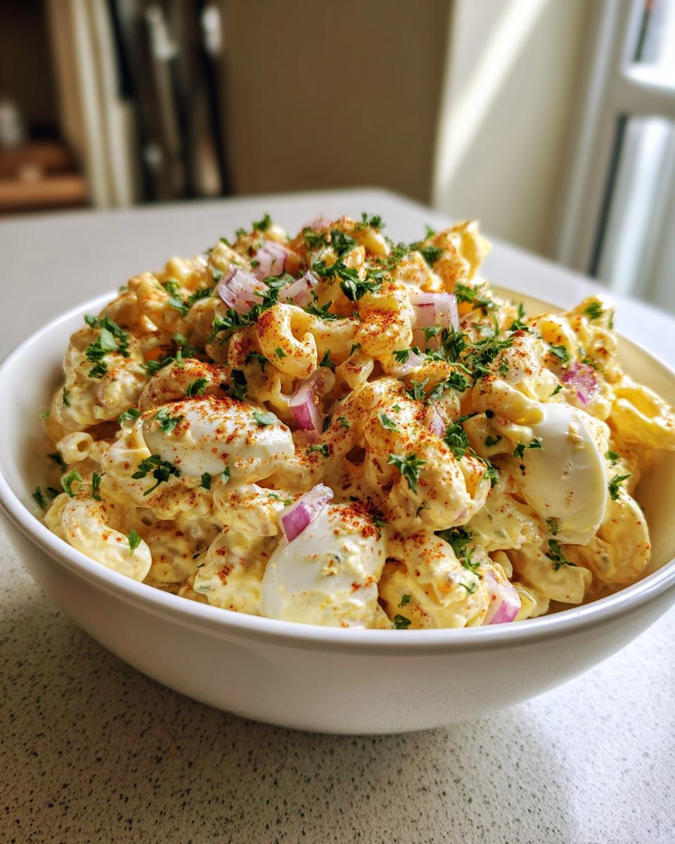 Creamy Deviled Egg Macaroni Salad - detail 1