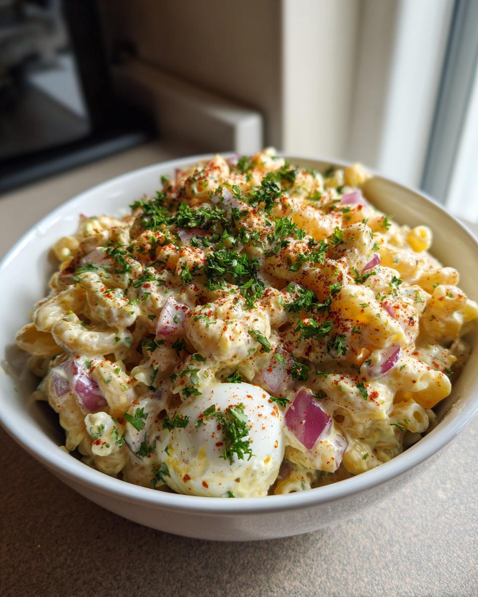 Creamy Deviled Egg Macaroni Salad - detail 2