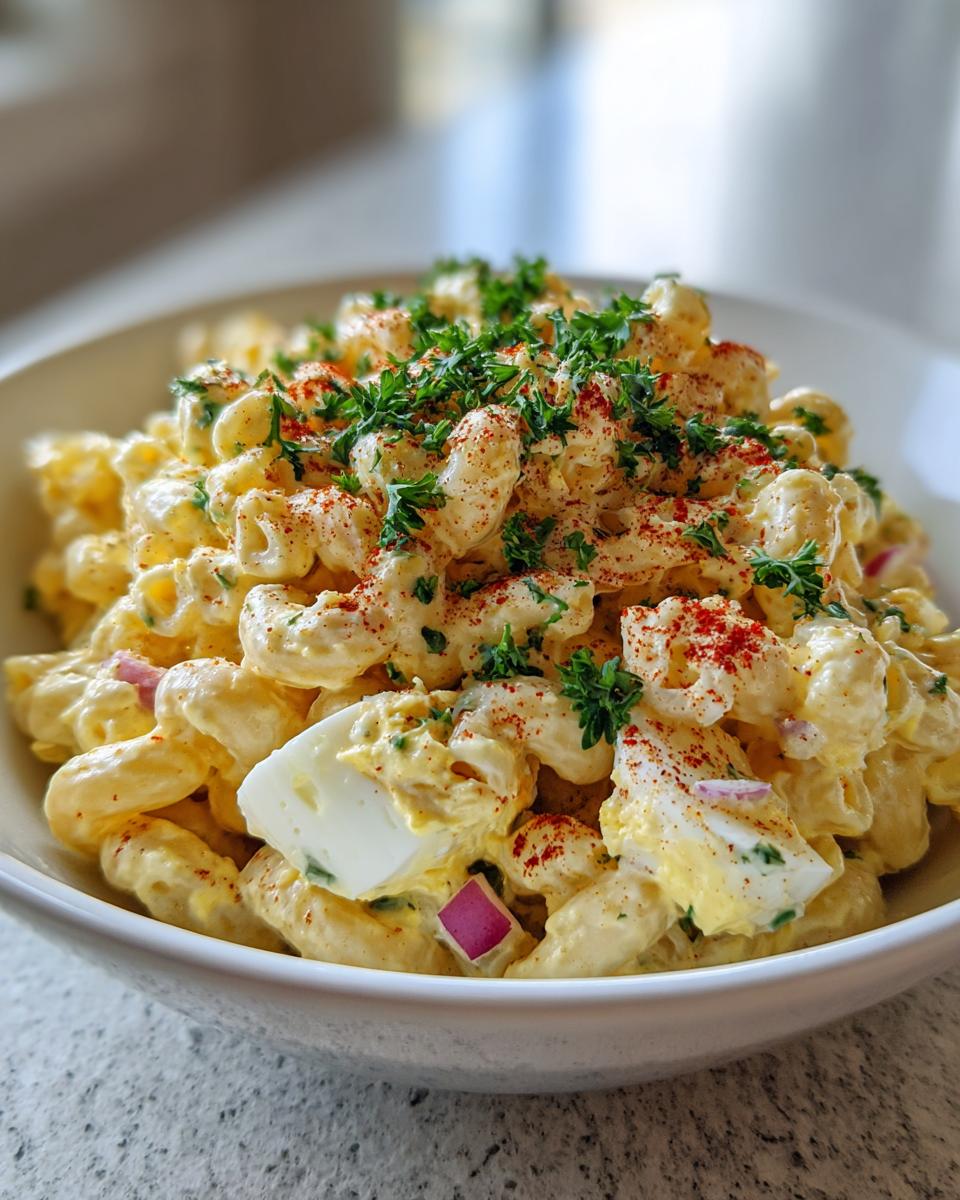 Creamy Deviled Egg Macaroni Salad - detail 3