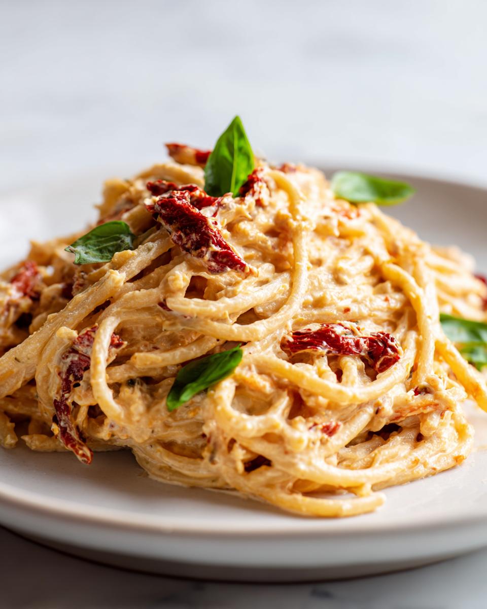 Creamy Sun-Dried Tomato Vegan Pasta - detail 2
