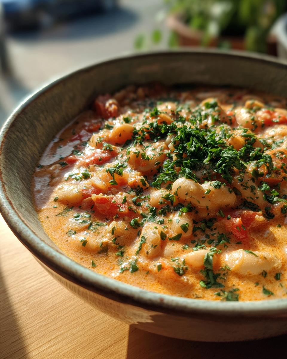 Creamy Vegan Tomato White Bean Stew - detail 2