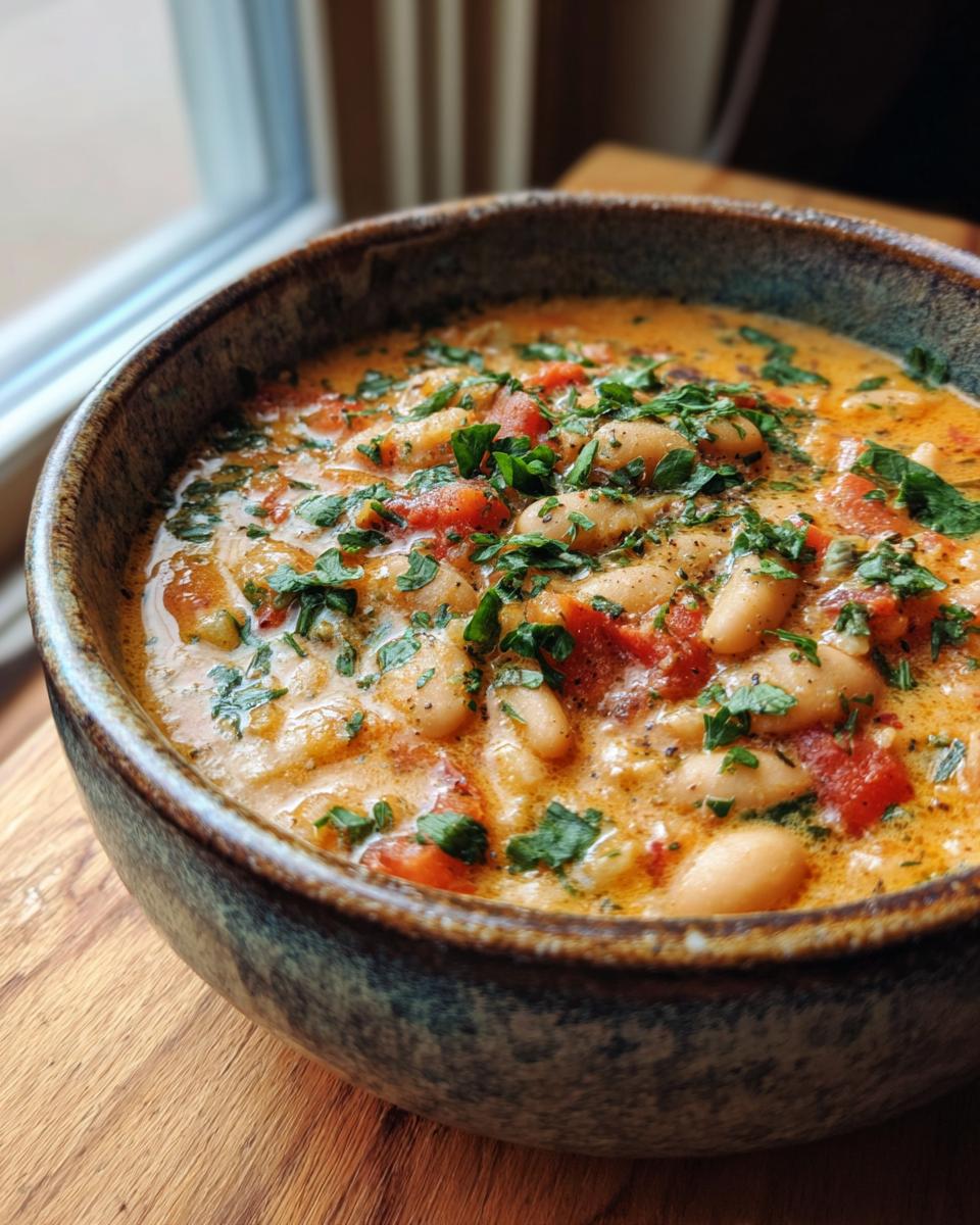 Creamy Vegan Tomato White Bean Stew - detail 3