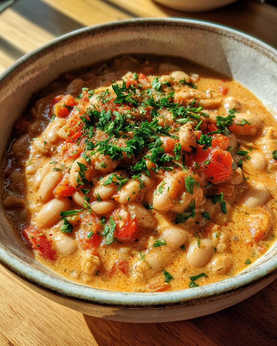 Creamy Vegan Tomato White Bean Stew - detail 4