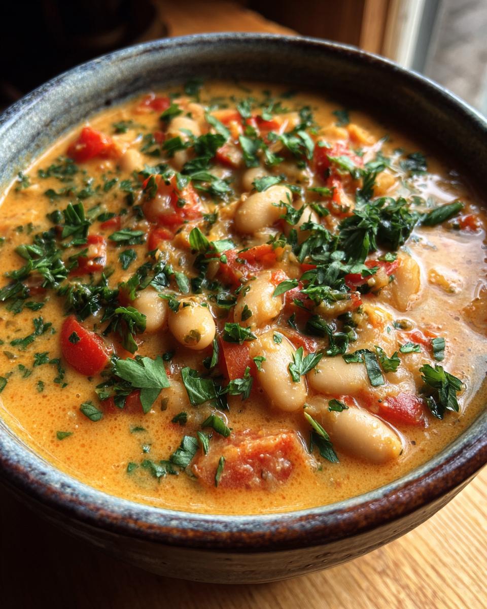 Creamy Vegan Tomato White Bean Stew - detail 5