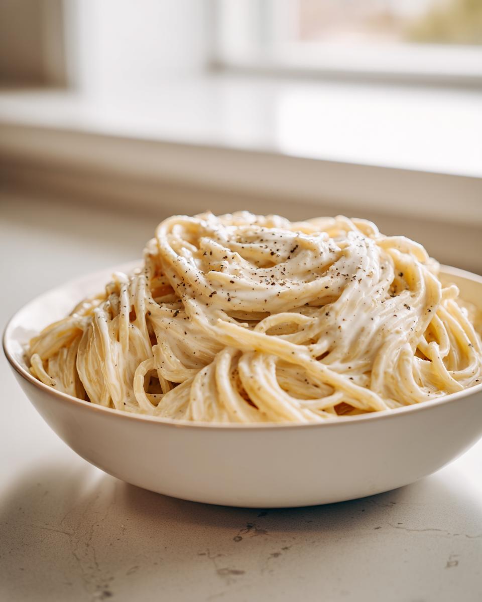 Creamy White Sauce for Spaghetti Pasta - detail 2