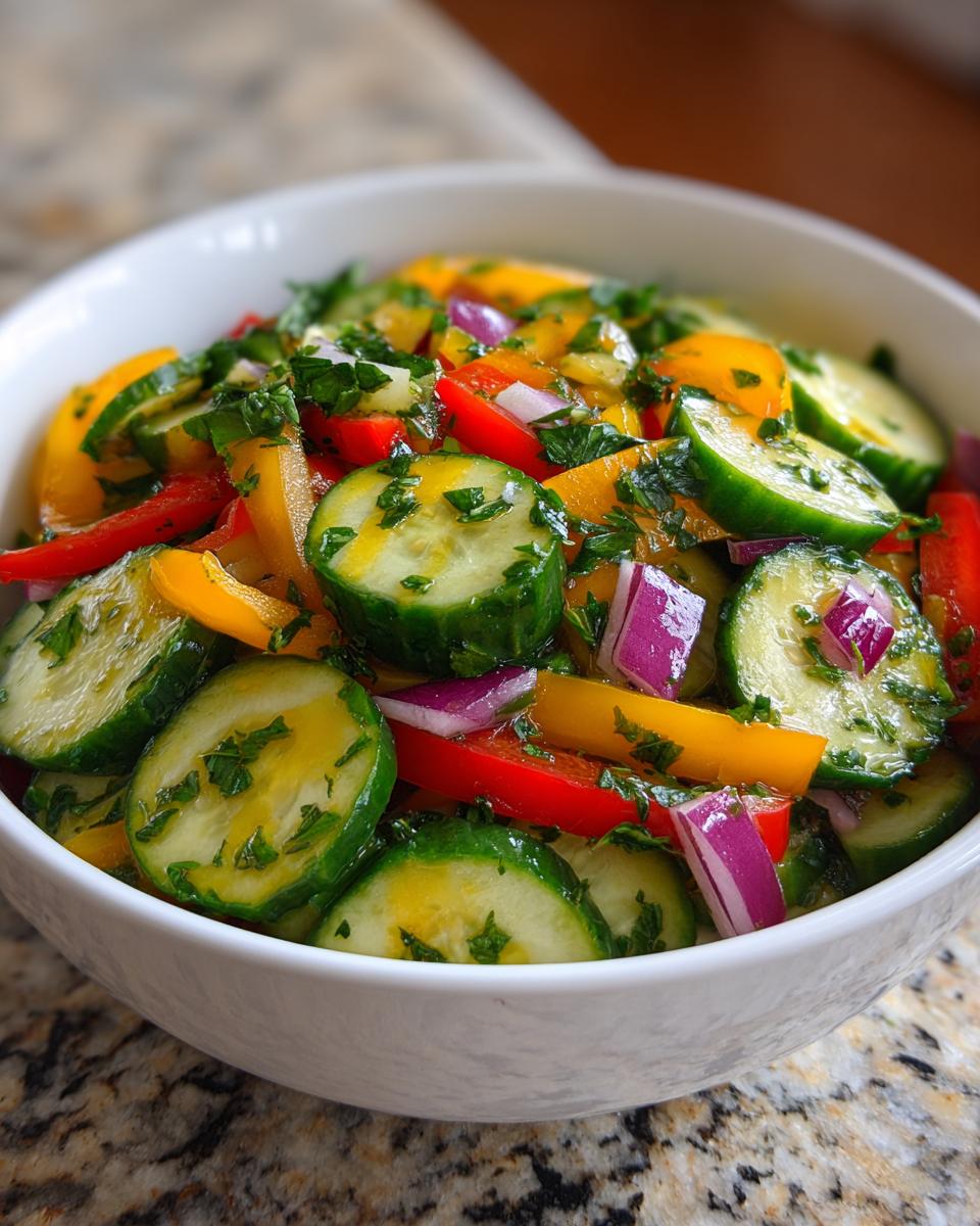 Cucumber Sweet Pepper Salad - detail 2