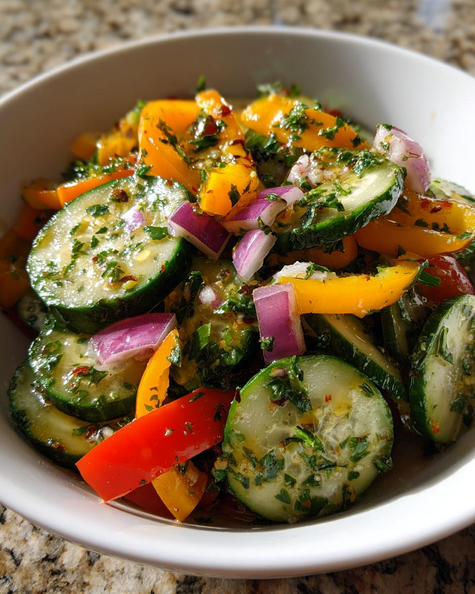 Cucumber Sweet Pepper Salad - detail 3