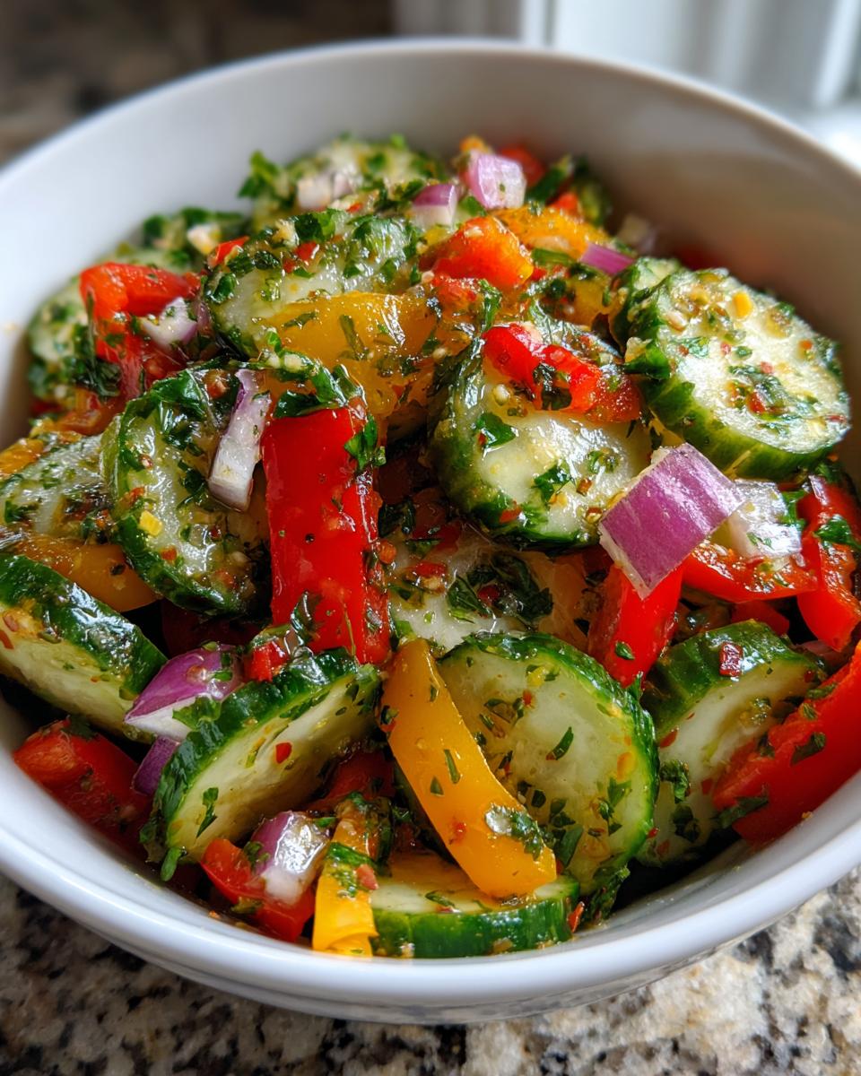 Cucumber Sweet Pepper Salad - detail 4