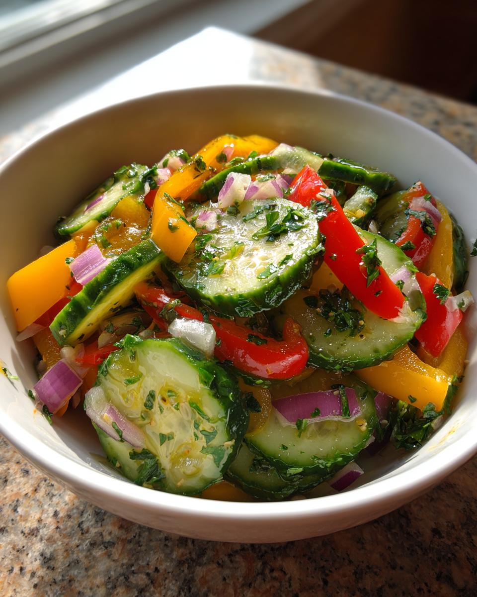 Cucumber Sweet Pepper Salad - detail 5