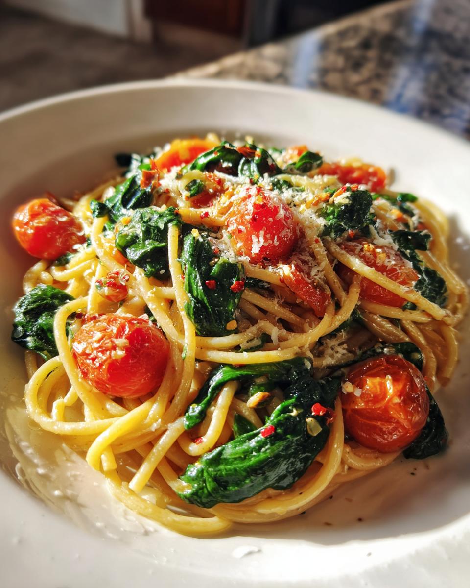 Delicious Spinach Tomato Pasta - detail 1