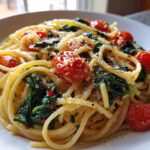 Delicious Spinach Tomato Pasta