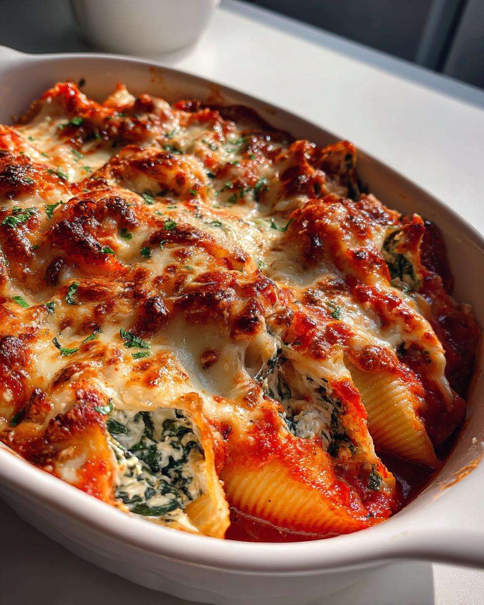 Easy Spinach and Ricotta Stuffed Shells - detail 1