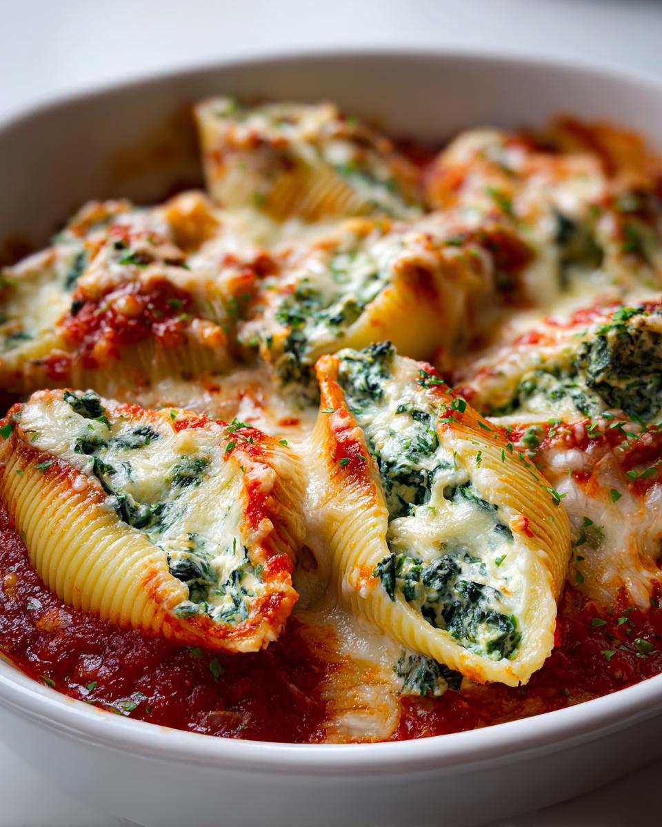 Easy Spinach and Ricotta Stuffed Shells - detail 2
