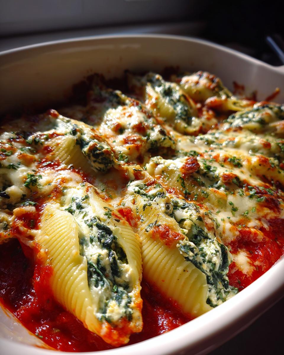 Easy Spinach and Ricotta Stuffed Shells - detail 3