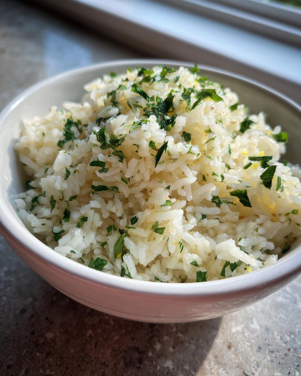 Flavorful Greek Lemon Rice - detail 3