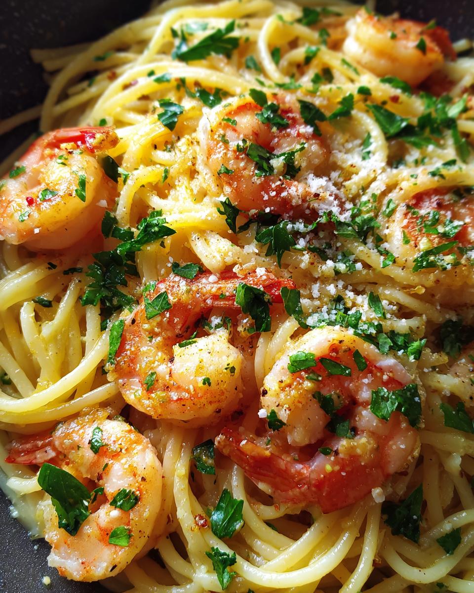 Garlic Butter Shrimp Pasta - detail 2