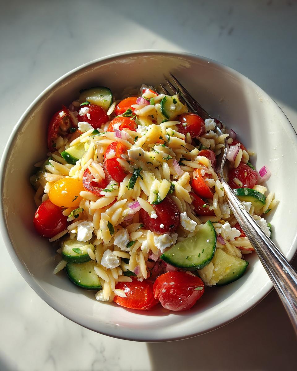 Greek Orzo Pasta Salad - detail 1