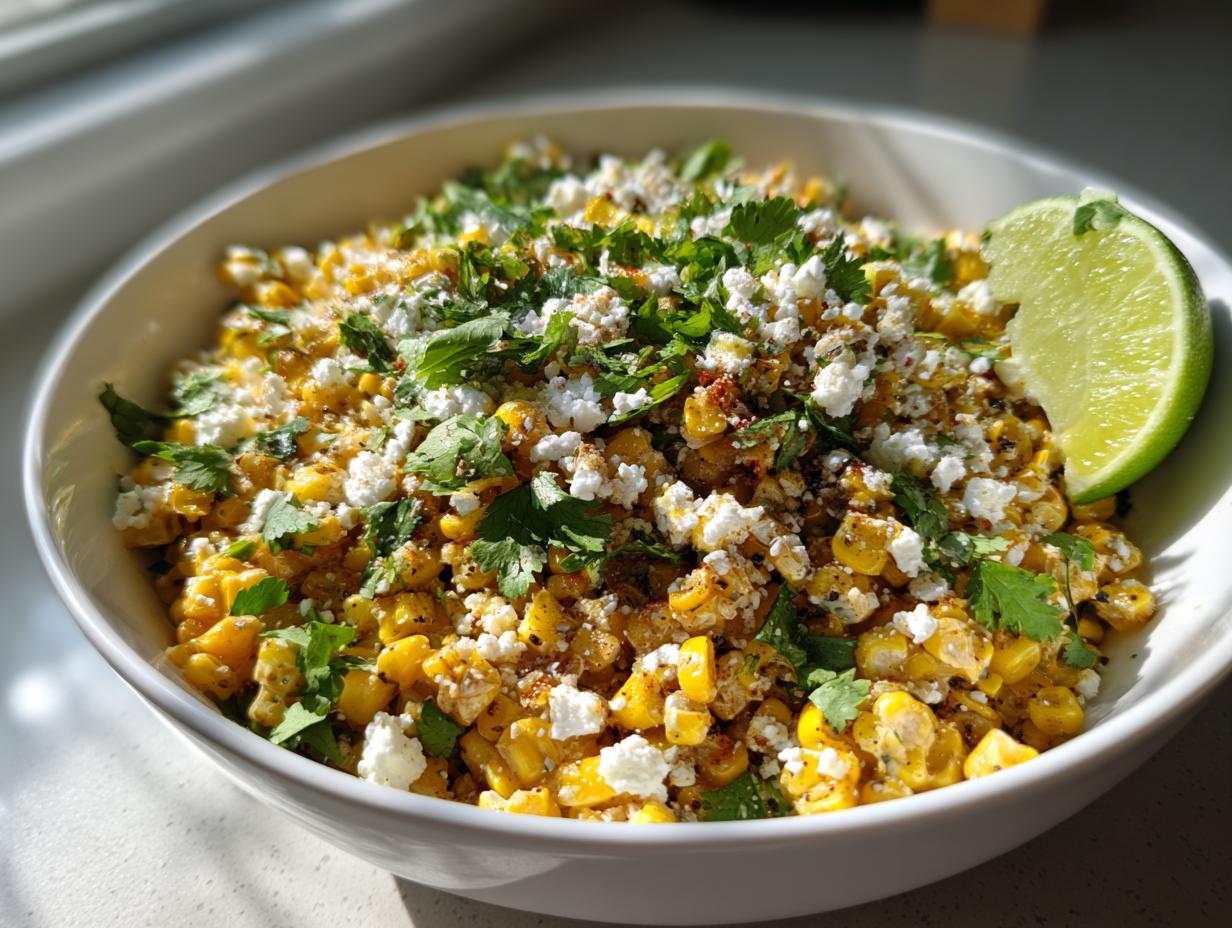 Charred 3-Minute Healthy Mexican Street Corn Salad Magic