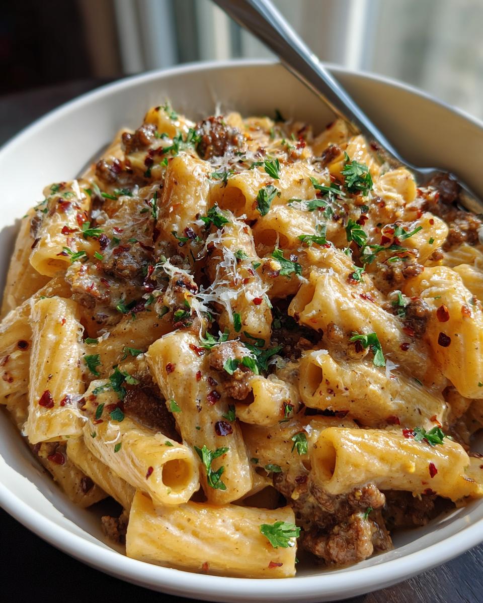 High Protein Creamy Beef Pasta Recipe for Quick Weeknight Dinners - detail 1