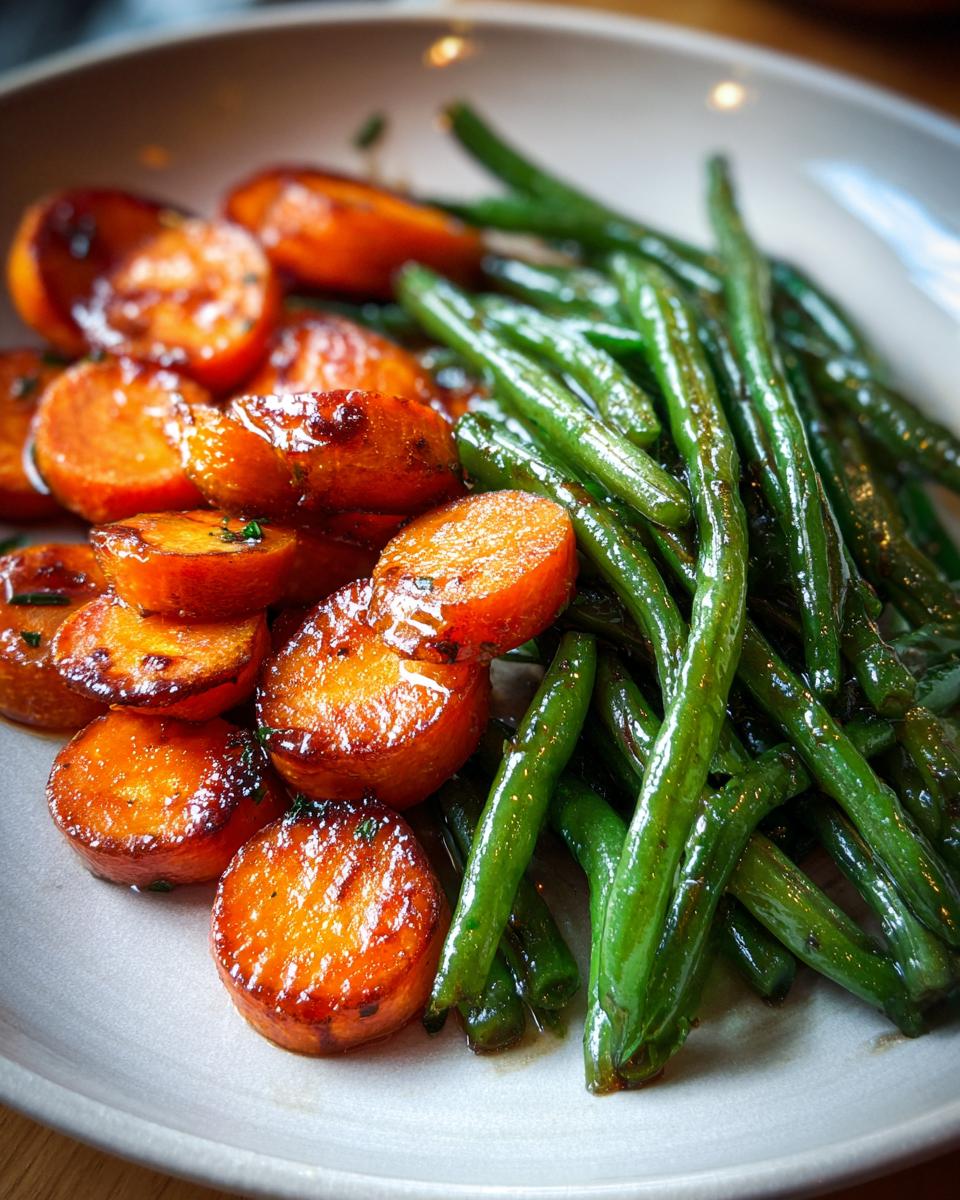 Honey Glazed Carrots & Green Beans - detail 2