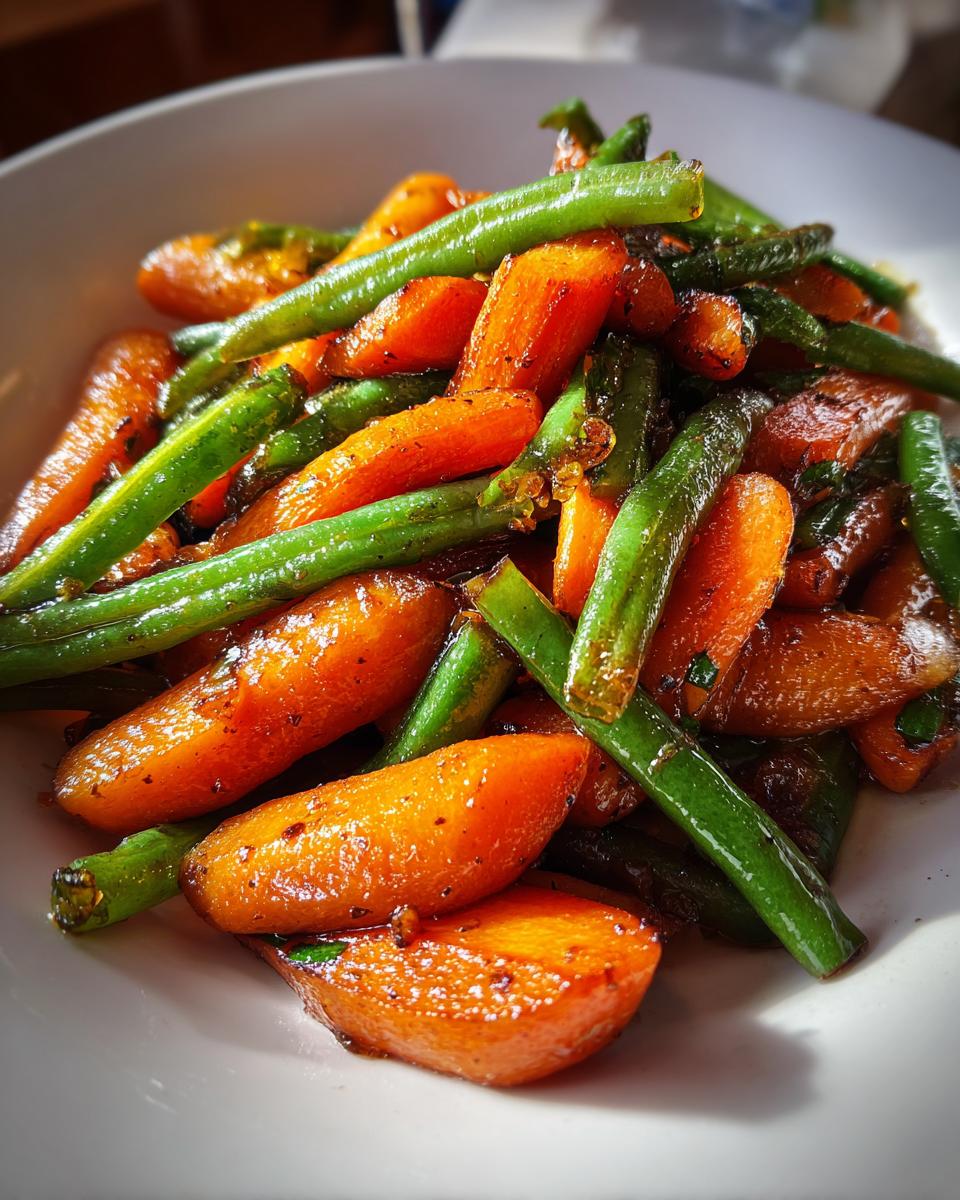 Honey Glazed Carrots & Green Beans - detail 3