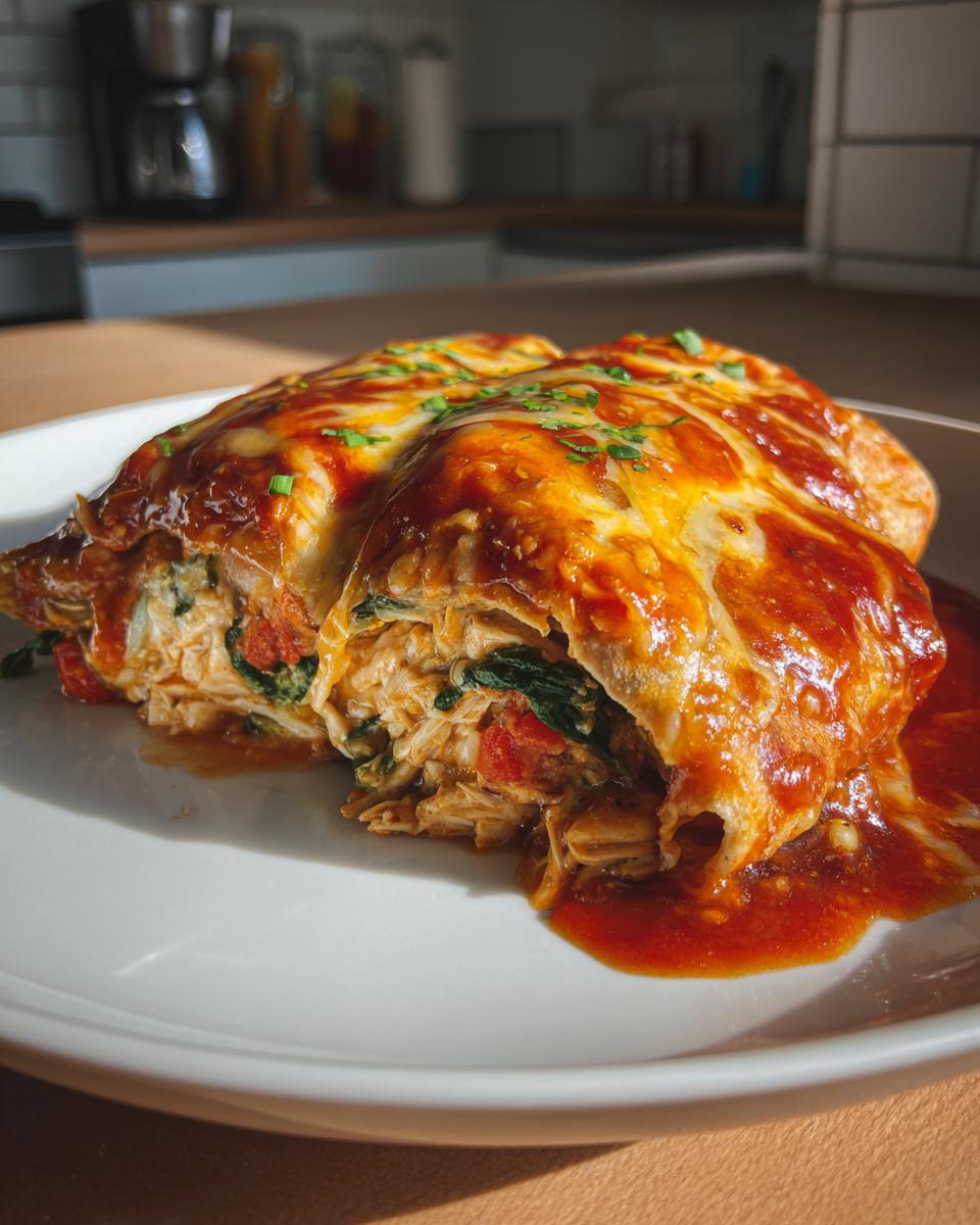 Low-calorie Healthy Chicken Enchiladas - detail 1