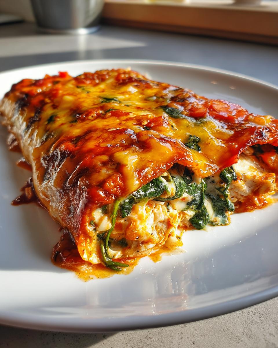 Low-calorie Healthy Chicken Enchiladas - detail 2