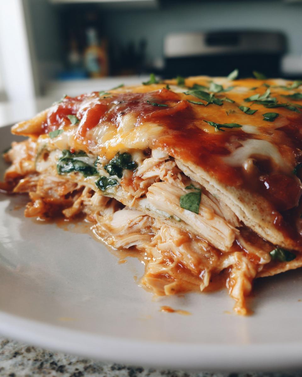 Low-calorie Healthy Chicken Enchiladas - detail 3