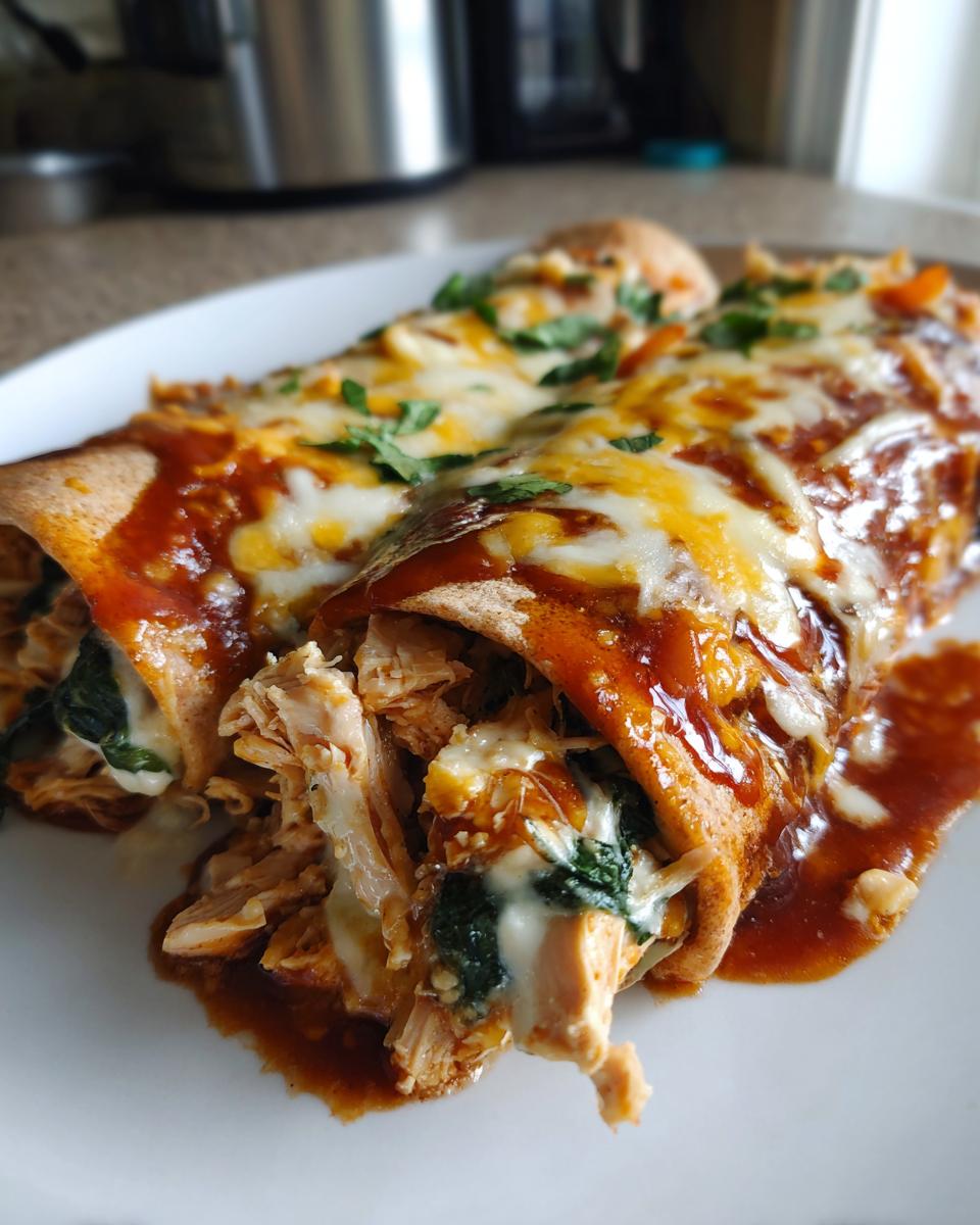 Low-calorie Healthy Chicken Enchiladas - detail 4