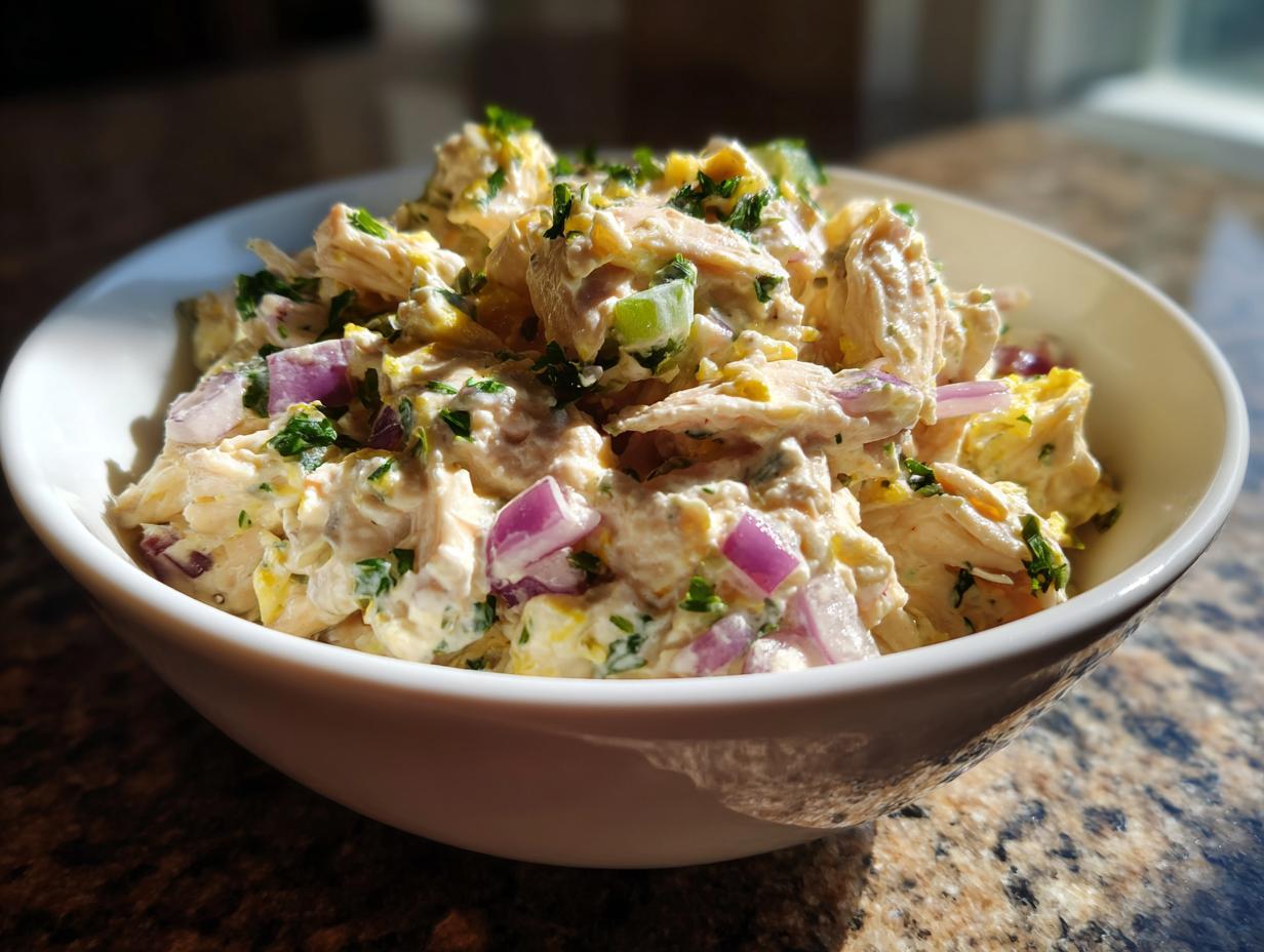 35g Protein Chicken Salad: Mind-Blowing Cottage Cheese Hack