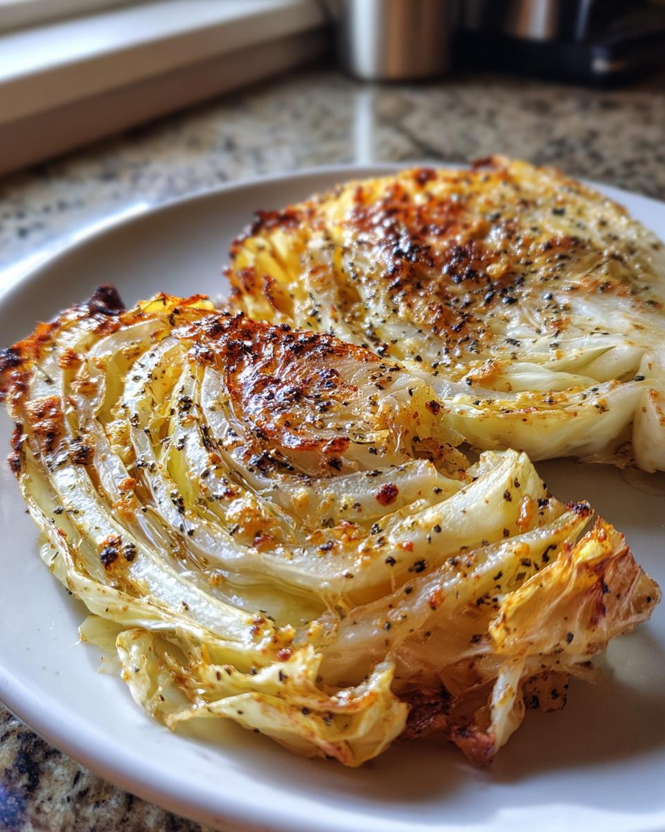 Oven Roasted Garlic Cabbage Steaks - detail 2