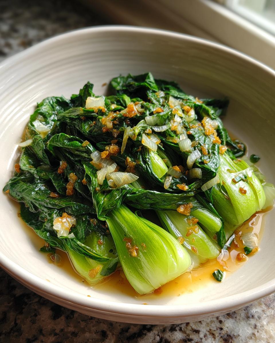 Quick Bok Choy with Garlic and Ginger - detail 1
