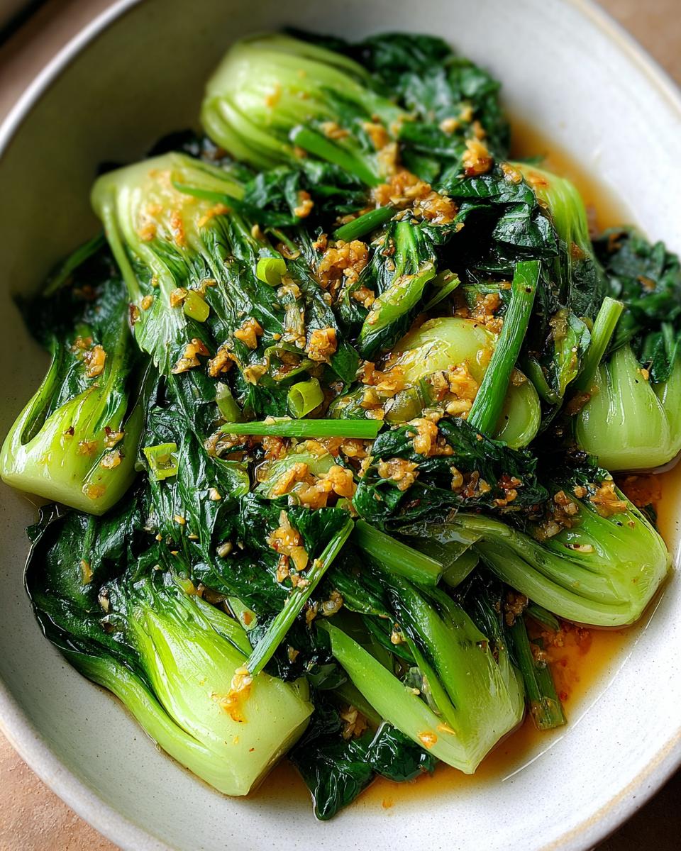 Quick Bok Choy with Garlic and Ginger - detail 4