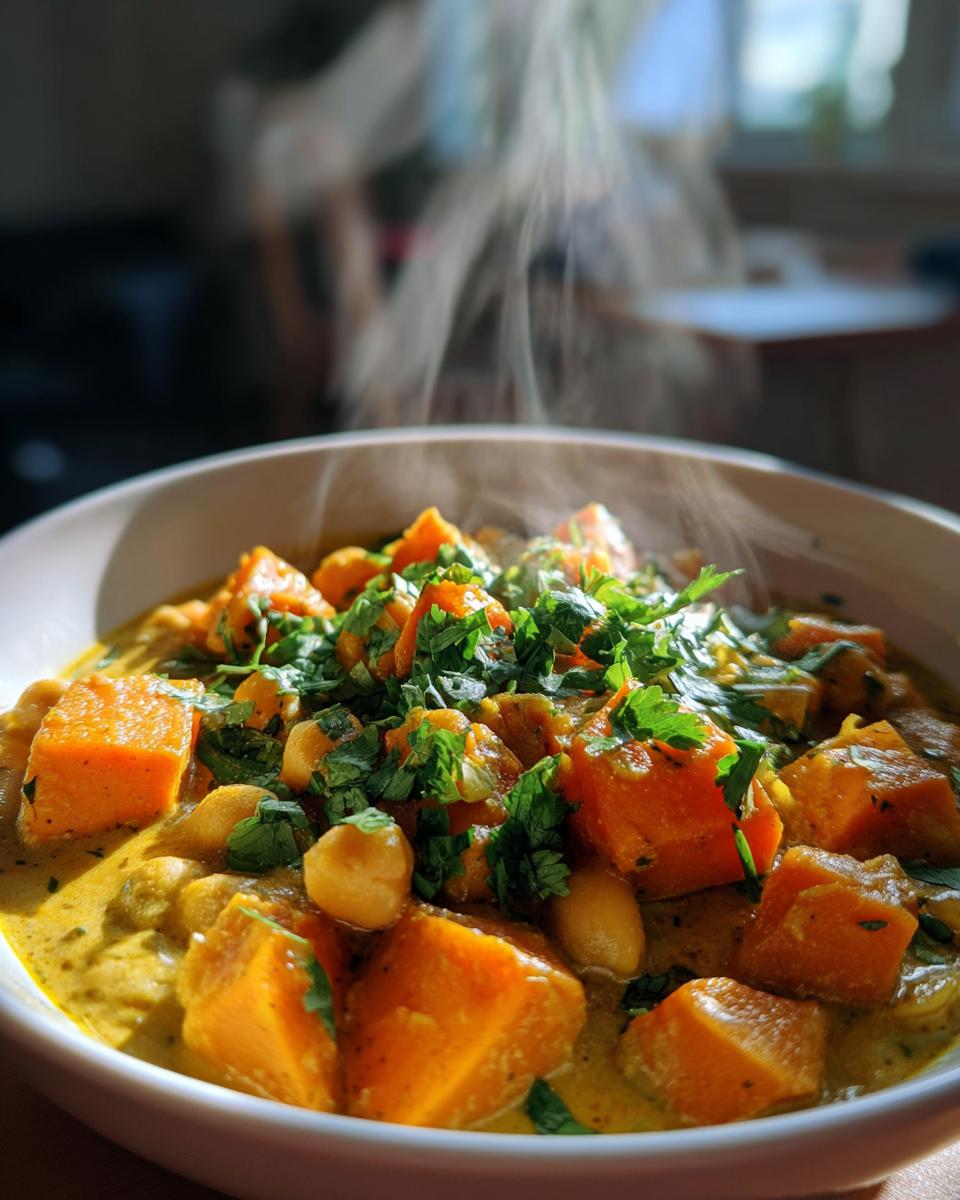 Sweet Potato and Chickpea Curry - detail 1