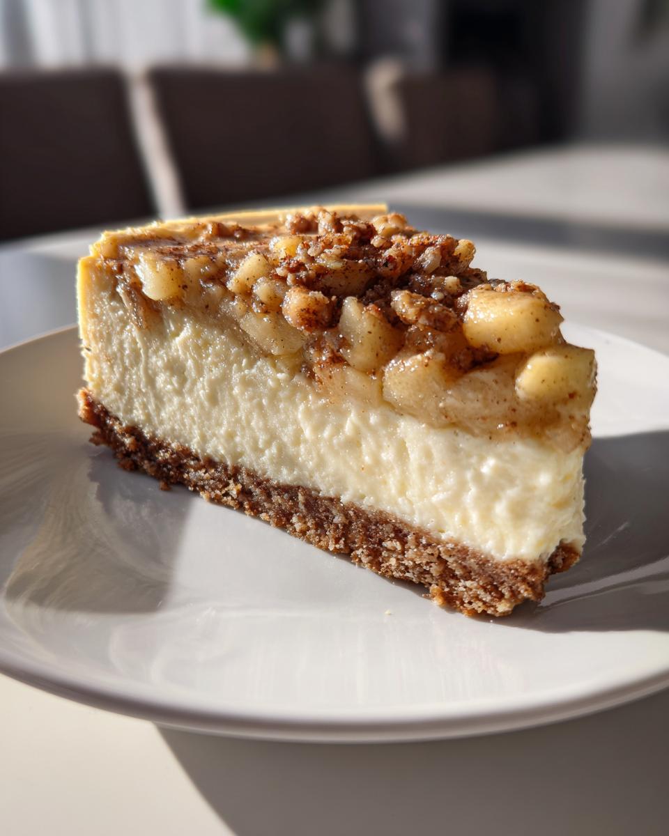 Vegan Apple Crumble Cheesecake - detail 4
