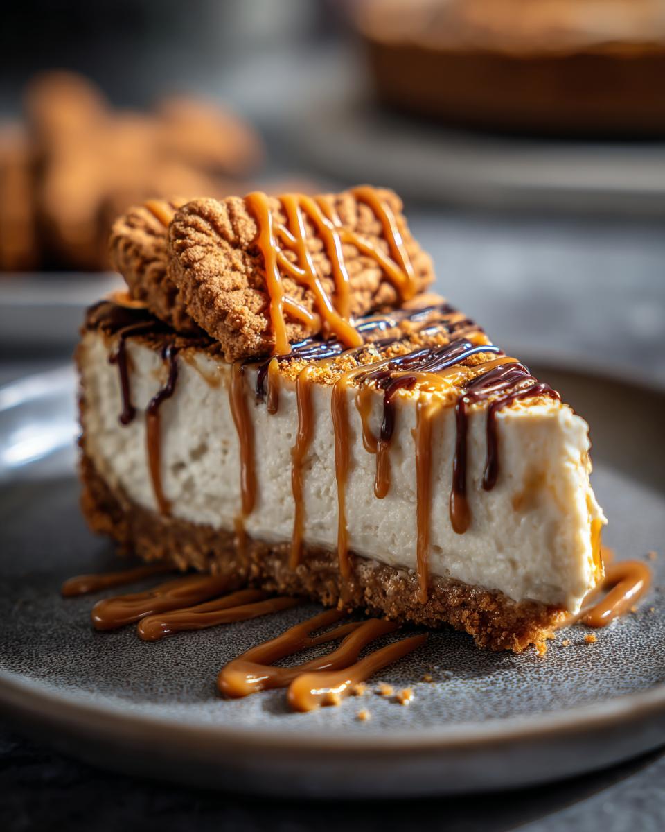 Vegan Biscoff cheesecake - detail 3