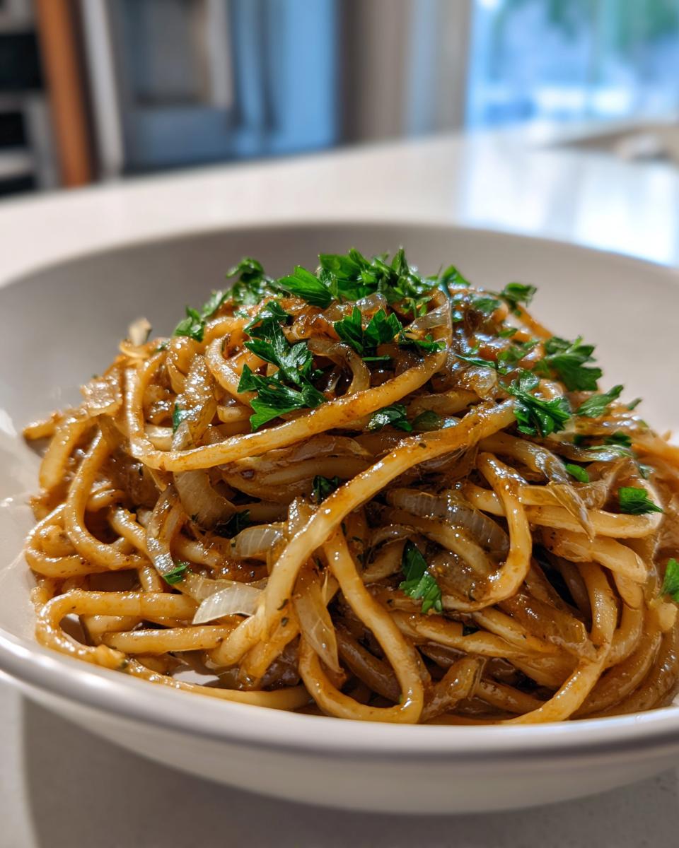 Vegan Caramelized Onion Pasta - detail 3