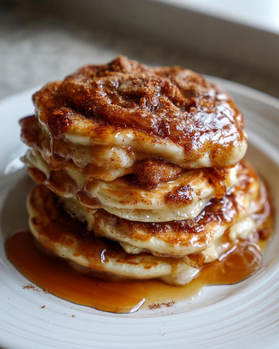 Vegan Cinnamon Roll Pancakes - detail 2