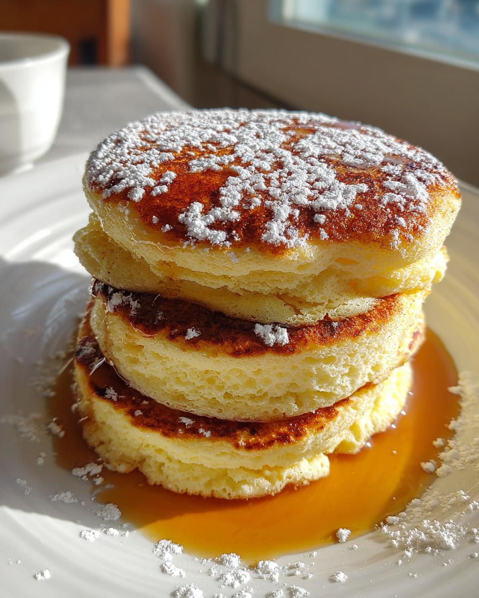 Vegan Japanese Souffle Pancakes - detail 3