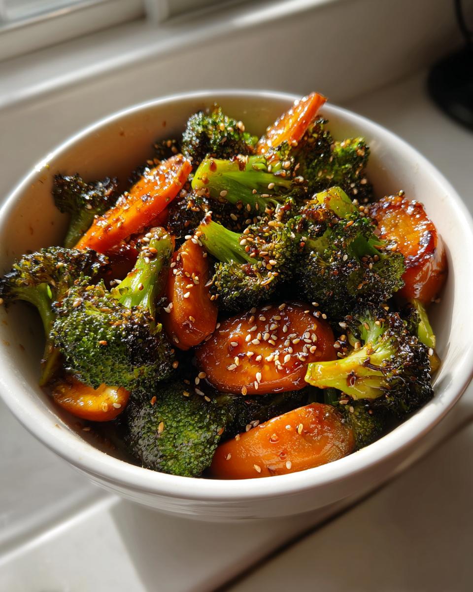 Asian Roasted Broccoli & Carrots - detail 2