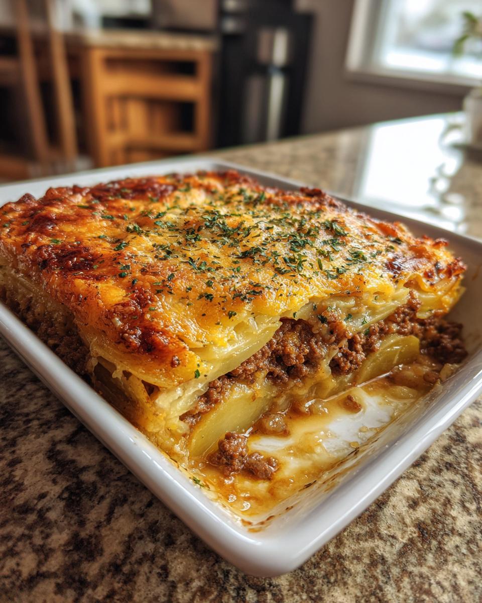 Cheesy Ground Beef & Potato Casserole - detail 2