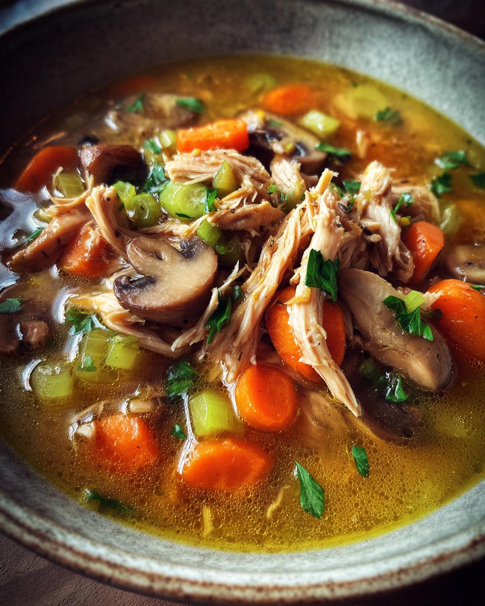 Comforting Rotisserie Chicken and Mushroom Soup - detail 2