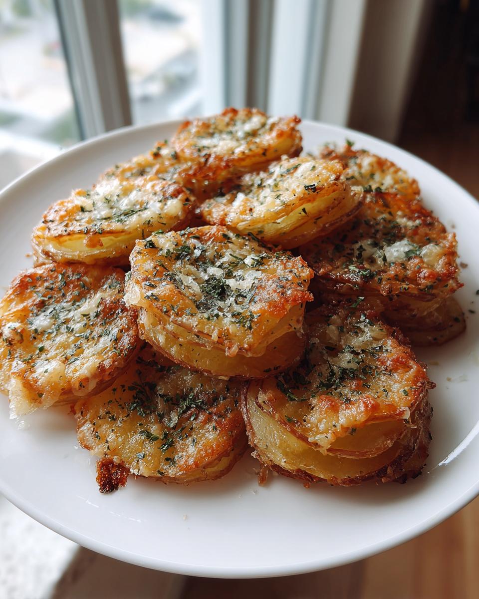 Crispy Roasted Garlic Parmesan Potato Stacks - detail 2