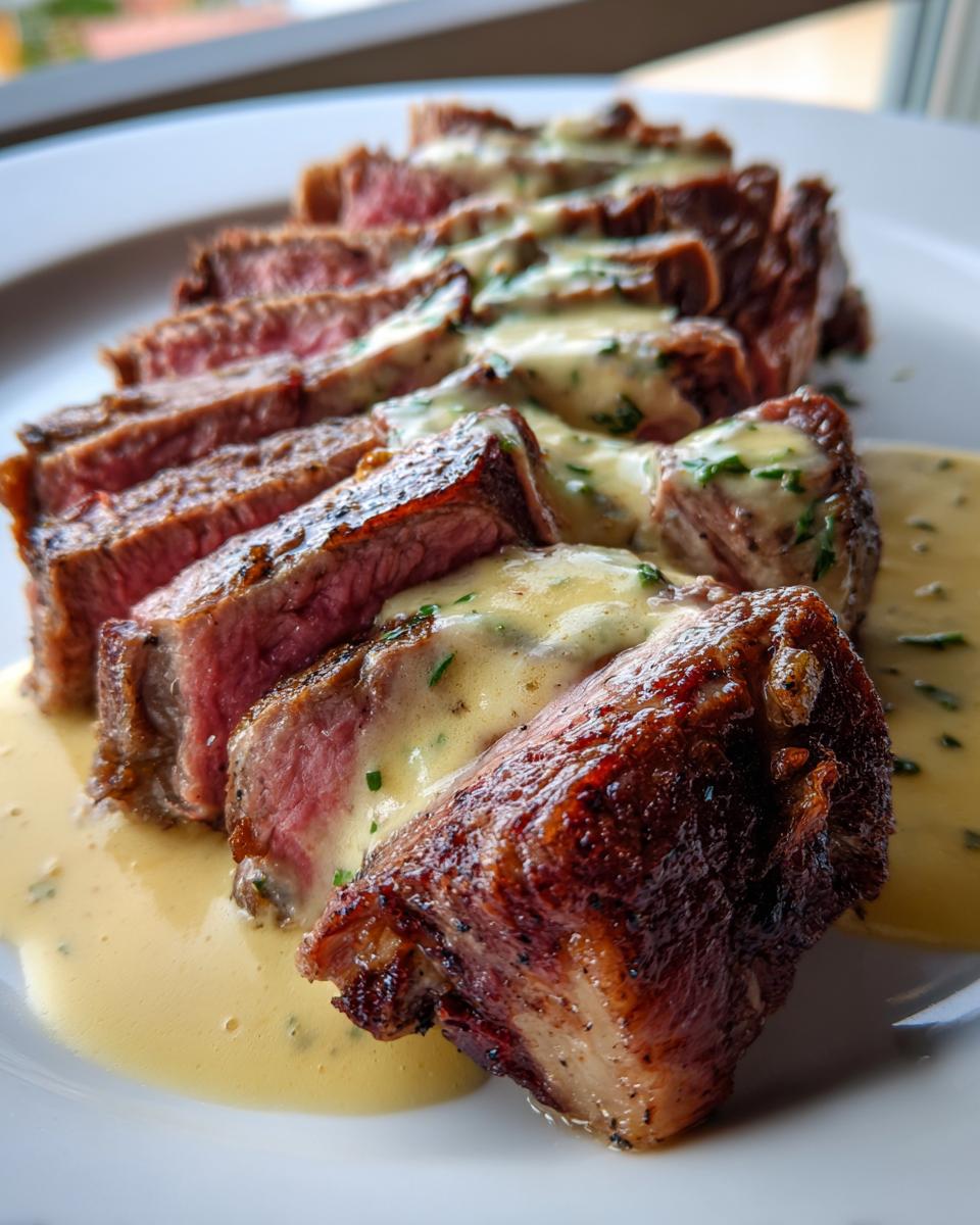 Juicy Steak with Creamy Garlic Sauce - detail 2